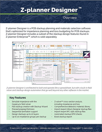 Z-planner Designer™ Datasheet